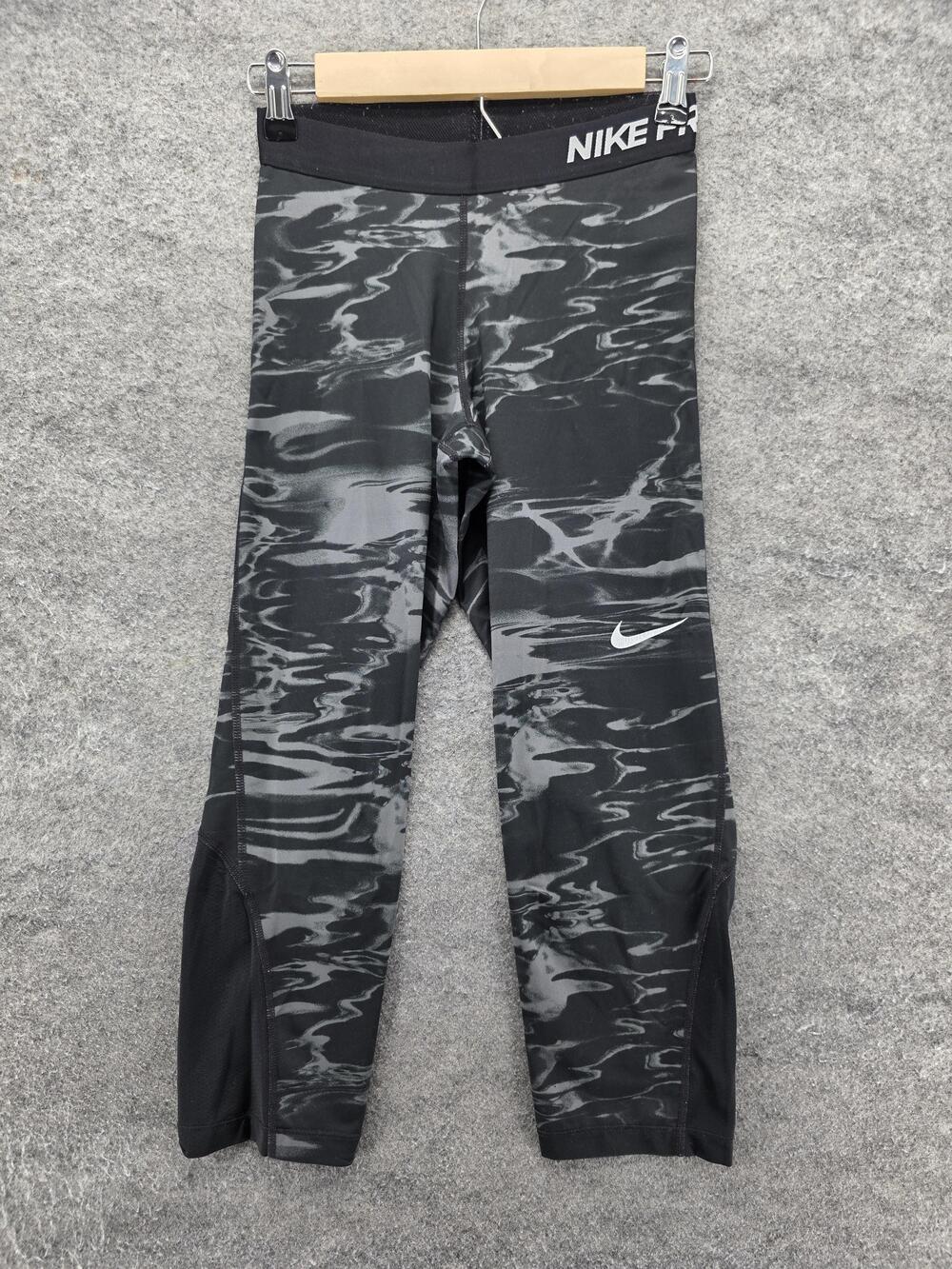 Nike Leggings Womens S Black Ankle Compression Dri-FIT Elastic Waist 23 Inseam